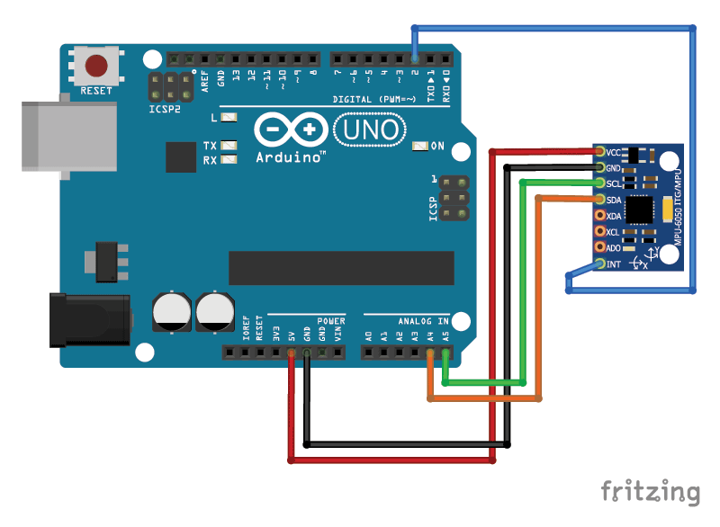 MPU6050 Arduino 接线参考